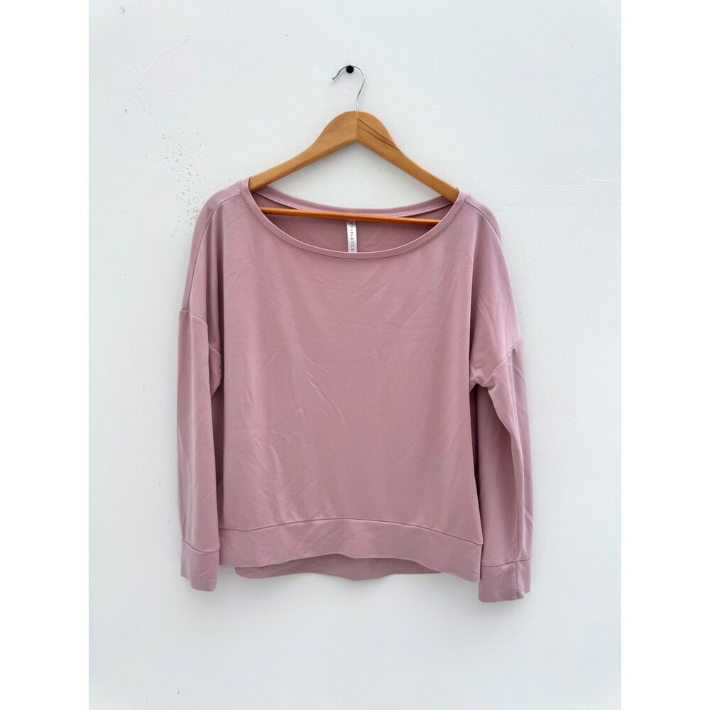 Fabletics Mauve Pink Boatneck Long Sleeve Pullover Top Size XS